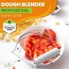 imageSpring Chef Dough Blender Top Professional Pastry Cutter with Heavy Duty Stainless Steel Blades Medium Size BlackWhite