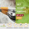 imageSpring Chef Magnetic Measuring Spoons Set Dual Sided Stainless Steel Fits in Spice Jars Yellow Set of 8 2 PackMango