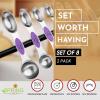 imageSpring Chef Magnetic Measuring Spoons Set Dual Sided Stainless Steel Fits in Spice Jars Yellow Set of 8 2 PackOrchid