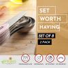 imageSpring Chef Magnetic Measuring Spoons Set Dual Sided Stainless Steel Fits in Spice Jars Yellow Set of 8 2 PackPink Lemonade