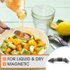 imageSpring Chef Magnetic Measuring Spoons Set Dual Sided Stainless Steel Fits in Spice Jars Yellow Set of 8 2 PackPurple