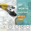 imageSpring Chef Magnetic Measuring Spoons Set Dual Sided Stainless Steel Fits in Spice Jars Yellow Set of 8 2 PackYellow