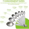 imageSpring Chef Stainless Steel Measuring Spoons Set of 7 Oval Metal Teaspoon ampamp Tablespoon Measuring Spoons  Nesting Kitchen Gadgets For Baking ampamp Cooking Dual Measurements  Dry ampamp Liquid Ingredients