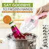 imageSpring Chef Magnetic Ice Scoop for Freezer Bin Contoured Translucent FlexiPlastic Ice Scooper with Soft Grip Handle Ice Scoop for Bar Kitchen Scoop for Food Flour Rice Popcorn  Pink LemonadePink Lemonade