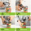 imageSpring Chef Stainless Steel Can Opener  Manual with Soft Grip Handles Easy Turn Heavy Duty Hand Can Openers for Seniors with Smooth Edge  Magnetic Lid Remover  SapphireGray