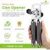 imageSpring Chef Stainless Steel Can Opener  Manual with Soft Grip Handles Easy Turn Heavy Duty Hand Can Openers for Seniors with Smooth Edge  Magnetic Lid Remover  SapphireGray