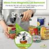 imageSpring Chef Stainless Steel Can Opener  Manual with Soft Grip Handles Easy Turn Heavy Duty Hand Can Openers for Seniors with Smooth Edge  Magnetic Lid Remover  SapphireGray