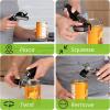 imageSpring Chef Stainless Steel Can Opener  Manual with Soft Grip Handles Easy Turn Heavy Duty Hand Can Openers for Seniors with Smooth Edge  Magnetic Lid Remover  SapphireBlack