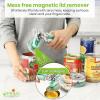 imageSpring Chef Stainless Steel Can Opener  Manual with Soft Grip Handles Easy Turn Heavy Duty Hand Can Openers for Seniors with Smooth Edge  Magnetic Lid Remover  SapphireMint