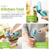 imageSpring Chef Stainless Steel Can Opener  Manual with Soft Grip Handles Easy Turn Heavy Duty Hand Can Openers for Seniors with Smooth Edge  Magnetic Lid Remover  SapphireAqua Sky