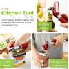imageSpring Chef Stainless Steel Can Opener  Manual with Soft Grip Handles Easy Turn Heavy Duty Hand Can Openers for Seniors with Smooth Edge  Magnetic Lid Remover  SapphireRed