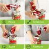 imageSpring Chef Stainless Steel Can Opener  Manual with Soft Grip Handles Easy Turn Heavy Duty Hand Can Openers for Seniors with Smooth Edge  Magnetic Lid Remover  SapphireRed