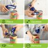 imageSpring Chef Stainless Steel Can Opener  Manual with Soft Grip Handles Easy Turn Heavy Duty Hand Can Openers for Seniors with Smooth Edge  Magnetic Lid Remover  SapphireSapphire