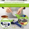 imageSpring Chef Stainless Steel Can Opener  Manual with Soft Grip Handles Easy Turn Heavy Duty Hand Can Openers for Seniors with Smooth Edge  Magnetic Lid Remover  SapphireSapphire