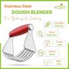 imageSpring Chef XL Stainless Steel Pastry Cutter Tool for Baking  Heavy Duty Dough Blender  Butter ampamp Dough Cutter Tool with Sharp Blades  Pastry Blender for Easy Mixing  Dishwasher Safe  BlackRed