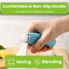 imageSpring Chef XL Stainless Steel Pastry Cutter Tool for Baking  Heavy Duty Dough Blender  Butter ampamp Dough Cutter Tool with Sharp Blades  Pastry Blender for Easy Mixing  Dishwasher Safe  BlackBlue Aqua Sky
