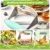 imageSpring Chef XL Stainless Steel Pastry Cutter Tool for Baking  Heavy Duty Dough Blender  Butter ampamp Dough Cutter Tool with Sharp Blades  Pastry Blender for Easy Mixing  Dishwasher Safe  BlackMint