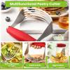 imageSpring Chef XL Stainless Steel Pastry Cutter Tool for Baking  Heavy Duty Dough Blender  Butter ampamp Dough Cutter Tool with Sharp Blades  Pastry Blender for Easy Mixing  Dishwasher Safe  BlackRed