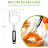 imageSpring Chef Stainless Steel Potato Masher with Premium Vegetable Peeler Mashed Potato Masher  Kitchen Tool with Soft Nonslip Handle Metal Food Masher for Fruit Avocado Bean Guacamole Banana