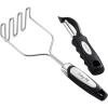 imageSpring Chef Stainless Steel Potato Masher with Premium Vegetable Peeler Mashed Potato Masher  Kitchen Tool with Soft Nonslip Handle Metal Food Masher for Fruit Avocado Bean Guacamole Banana