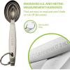 imageSpring Chef  Oval Measuring Spoons Set of 7 ampamp Measuring Cups Set of 7 Bundle Easy to Read Measurement Markings For Measures Dry and Liquid Ingredients