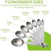 imageSpring Chef  Oval Measuring Spoons Set of 7 ampamp Measuring Cups Set of 7 Bundle Easy to Read Measurement Markings For Measures Dry and Liquid Ingredients