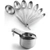 imageSpring Chef  Oval Measuring Spoons Set of 7 ampamp Measuring Cups Set of 7 Bundle Easy to Read Measurement Markings For Measures Dry and Liquid Ingredients