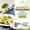 image:imageSpring Chef Premium Swivel Vegetable Peeler Black amp Magnetic Measuring Cups amp Spoons Set of 15 with Leveler Multicolor  2 Product Bundle