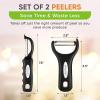 image:imageSpring Chef Swivel Vegetable Peeler amp Y Peeler with Sharp Stainless Steel Blades amp Premium Lemon Zester Fine Grater with Handle  3 Product Bundle  Black