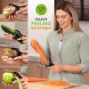image:imageSpring Chef Swivel Vegetable Peeler amp Y Peeler with Sharp Stainless Steel Blades amp Premium Lemon Zester Fine Grater with Handle  3 Product Bundle  Black