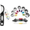 image:imageSpring Chef Premium Swivel Vegetable Peeler Black amp Magnetic Measuring Cups amp Spoons Set of 15 with Leveler Multicolor  2 Product Bundle