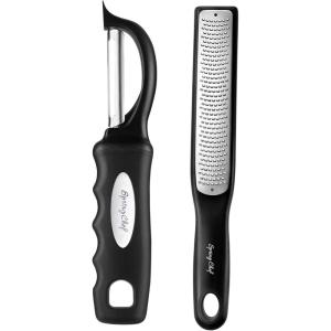 image:imageSpring Chef Premium Swivel Vegetable Peeler amp Handheld Zester  2 Product Bundle  Black