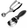 image:imageSpring Chef Extra Small 100 Cookie Scoop 06 Tablespoon amp Stainless Steel Ice Cream Scoop  2 Product Bundle  Black