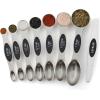 image:imageSpring Chef Stainless Steel Magnetic Measuring Spoons Set of 8 Black amp Measuring Cups Set of 7