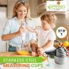 image:imageSpring Chef Stainless Steel Magnetic Measuring Spoons Set of 8 Black amp Measuring Cups Set of 7