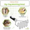 image:imageSpring Chef Potato Masher Stainless Steel  Heavy Duty Mashed Potato Masher Kitchen Tool  Fruit amp Food Smasher For Avocado Banana Eggs  Bean Smasher Tool  Durable Metal Mashing Utensil