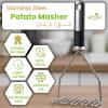 image:imageSpring Chef Potato Masher Stainless Steel  Heavy Duty Mashed Potato Masher Kitchen Tool  Fruit amp Food Smasher For Avocado Banana Eggs  Bean Smasher Tool  Durable Metal Mashing Utensil