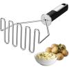 image:imageSpring Chef Potato Masher Stainless Steel  Heavy Duty Mashed Potato Masher Kitchen Tool  Fruit amp Food Smasher For Avocado Banana Eggs  Bean Smasher Tool  Durable Metal Mashing Utensil